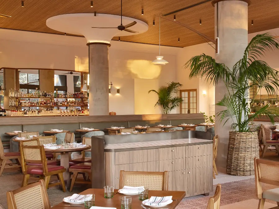 The restaurant at Mondrian Gold Coast, set for service